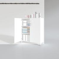 Kenzlife 2 kapılı dolap çilem 088*070*032 byz kilitli ayaklı banyo mutfak ofis kitaplık ayakkabılık kiler