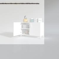 Kenzlife 2 kapılı dolap rabia 048*070*032 byz kapaklı ayaklı banyo mutfak ofis kitaplık ayakkabılık kiler