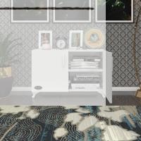 Kenzlife 2 kapılı dolap rabia 048*070*032 byz kapaklı ayaklı banyo mutfak ofis kitaplık ayakkabılık kiler