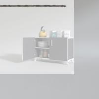 Kenzlife 2 kapılı dolap rabia 048*070*032 gri kapaklı ayaklı banyo mutfak ofis kitaplık ayakkabılık kiler