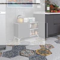 Kenzlife 2 kapılı dolap rabia 048*070*032 gri kapaklı ayaklı banyo mutfak ofis kitaplık ayakkabılık kiler