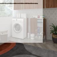 Kenzlife çamaşır makinesi dolabı veronika cvz 180*066*20 banyo çift kapaklı arkalıksız