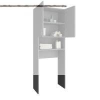 Kenzlife çamaşır makinesi dolabı sinem gri 180*066*30 banyo kiler kapaklı arkalıklı