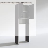 Kenzlife çamaşır makinesi dolabı sinem gri 180*066*30 banyo kiler kapaklı arkalıklı