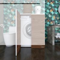Kenzlife çamaşır makinesi dolabı kapaklı tatyana cvz 90*70*60 banyo ofis kapaklı arkalıksız