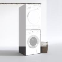 Kenzlife çamaşır-kurutma makinesi dolabı evgeniya gri 180*70*60 banyo çift katlı kapaksız arkalıksız
