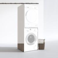 Kenzlife çamaşır-kurutma makinesi dolabı evgeniya crd 180*70*60 banyo çift katlı kapaksız arkalıksız