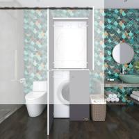 Kenzlife çamaşır-kurutma makinesi dolabı kapaklı jelena gri 180*70*60 banyo çift katlı arkalıksız