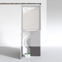 Kenzlife çamaşır-kurutma makinesi dolabı kapaklı jelena gri 180*70*60 banyo çift katlı arkalıksız