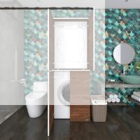 Kenzlife çamaşır-kurutma makinesi dolabı kapaklı jelena cvz 180*70*60 banyo çift katlı arkalıksız