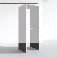 Kenzlife çamaşır-bulaşık makinesi dolabı katinka gri 180*70*60 banyo çift katlı kapaksız arkalıksız