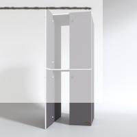 Kenzlife çamaşır-bulaşık makinesi dolabı kapaklı roksana gri 180*70*60 banyo çift katlı arkalıksız
