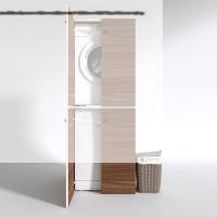 Kenzlife çamaşır-bulaşık makinesi dolabı kapaklı roksana cvz 180*70*60 banyo çift katlı arkalıksız