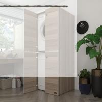 Kenzlife çamaşır-bulaşık makinesi dolabı kapaklı roksana crd 180*70*60 banyo çift katlı arkalıksız