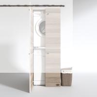 Kenzlife çamaşır-bulaşık makinesi dolabı kapaklı roksana crd 180*70*60 banyo çift katlı arkalıksız
