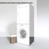 Kenzlife çamaşır-kurutma makinesi dolabı zakhar gri 180*70*60 banyo kapaksız arkalıksız
