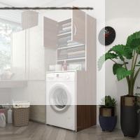 Kenzlife çamaşır makinesi dolabı hayzum cvz 180*066*55 banyo kiler çift kapaklı arkalıklı