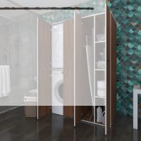 Kenzlife çamaşır-kurutma makinesi dolabı kapaklı yaromira cvz 180*120*60 banyo arkalıksız