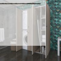 Kenzlife çamaşır-kurutma makinesi dolabı kapaklı yaromira crd 180*120*60 banyo arkalıksız