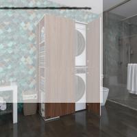Kenzlife çamaşır-kurutma makinesi dolabı kapaklı foka cvz 180*090*60 banyo arkalıksız