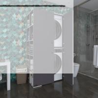 Kenzlife çamaşır-kurutma makinesi dolabı kapaklı fedyenka gri 180*090*60 banyo arkalıksız