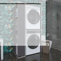 Kenzlife çamaşır-kurutma makinesi dolabı demyan gri 180*090*60 banyo kapaksız arkalıksız