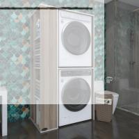 Kenzlife çamaşır-kurutma makinesi dolabı demyan crd 180*090*60 banyo kapaksız arkalıksız