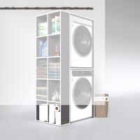 Kenzlife çamaşır-kurutma makinesi dolabı bolodenka gri 180*090*60 banyo kapaksız arkalıksız