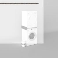 Kenzlife çamaşır&kurutma makinesi dolabı hedeon gri 015*80*70 banyo aparatı arkalıksız büyük boy xlarge