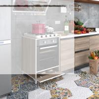 Kenzlife ankastre modülü kabini krom crd fırın ocak dolabı kapaklı ayaklı sabit tabla