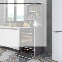 Kenzlife ankastre fırın dolabı bengisu gri 165*60*56 mutfak kapaklı