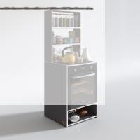 Kenzlife ankastre fırın dolabı canfeza gri 165*60*56 mutfak raflı