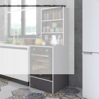 Kenzlife ankastre fırın dolabı esmacan gri 165*60*56 mutfak eko düz