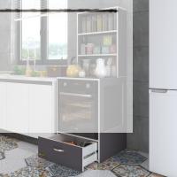 Kenzlife ankastre fırın dolabı gönül gri 165*60*56 mutfak çekmeceli