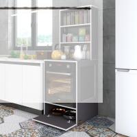 Kenzlife ankastre fırın dolabı hümeyra gri 165*60*56 mutfak kapaklı