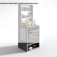 Kenzlife ankastre fırın dolabı ismihan gri 165*60*56 mutfak raflı