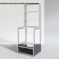 Kenzlife ankastre fırın dolabı ismihan gri 165*60*56 mutfak raflı