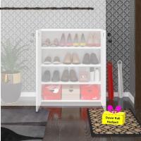 Kenzlife ayakkabılık ayakkabı dolabı kilitli be real byz 080*70*32 kapaklı arkalıklı ofis dolabı + tekli duvar rafı hediyeli