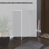 Kenzlife ayakkabılık ayakkabı dolabı kilitli be real gri 080*70*32 kapaklı arkalıklı ofis dolabı