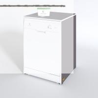 Kenzlife bulaşık&çamaşır&kurutma makinesi dolabı berfu gri 90*70*60 banyo ofis