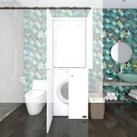 Kenzlife çamaşır-kurutma makinesi dolabı kapaklı jelena byz 180*70*60 banyo çift katlı arkalıksız