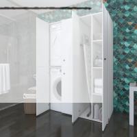 Kenzlife çamaşır-kurutma makinesi dolabı kapaklı yaromira byz 180*120*60 banyo arkalıksız