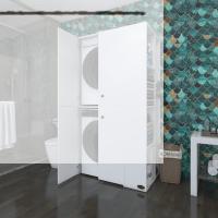 Kenzlife çamaşır-kurutma makinesi dolabı kapaklı foka byz 180*090*60 banyo arkalıksız