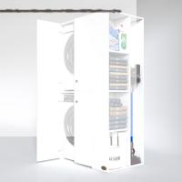 Kenzlife çamaşır-kurutma makinesi dolabı kapaklı foka byz 180*090*60 banyo arkalıksız