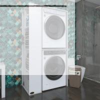 Kenzlife çamaşır-kurutma makinesi dolabı demyan sol byz 180*090*60 banyo kapaksız arkalıksız
