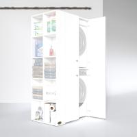 Kenzlife çamaşır-kurutma makinesi dolabı kapaklı fedyenka sol byz 180*090*60 banyo arkalıksız
