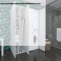 Kenzlife çamaşır-kurutma makinesi dolabı kapaklı yaromira sol byz 180*120*60 banyo arkalıksız