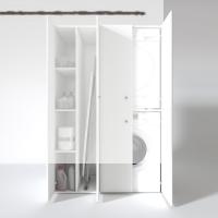 Kenzlife çamaşır-kurutma makinesi dolabı kapaklı yaromira sol byz 180*120*60 banyo arkalıksız