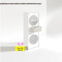 Kenzlife çamaşır-kurutma makinesi dolabı avi senna byz 187*070*60 çekmeceli + tekli duvar rafı hediye
