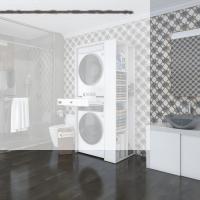 Kenzlife çamaşır-kurutma makinesi dolabı bacce sağ byz 187*090*60 çekmeceli banyo